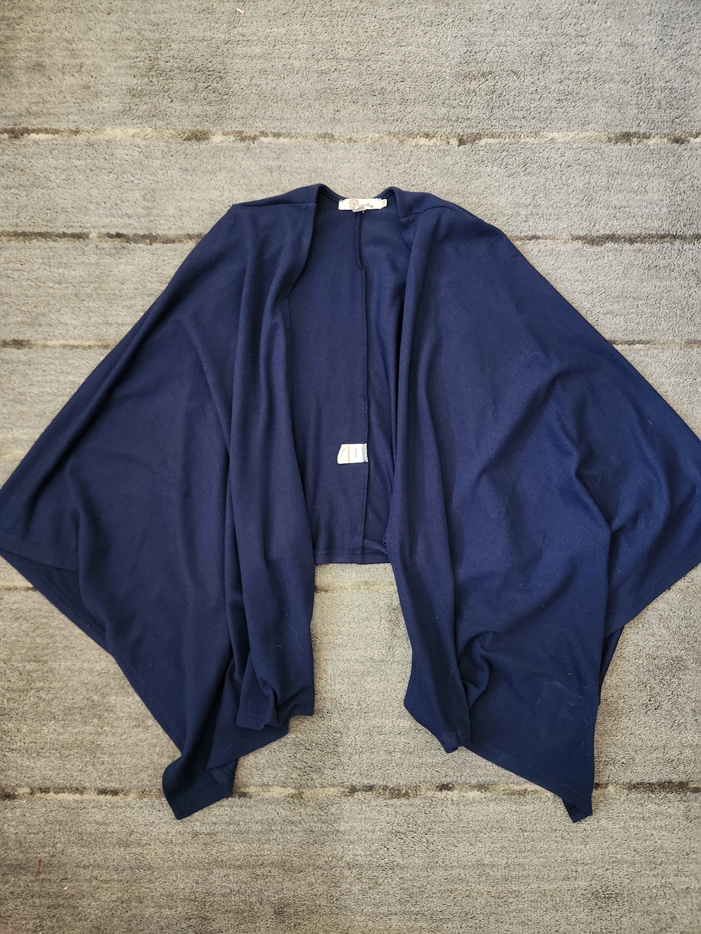 Navy Open-Front Women's Shrug Wrap